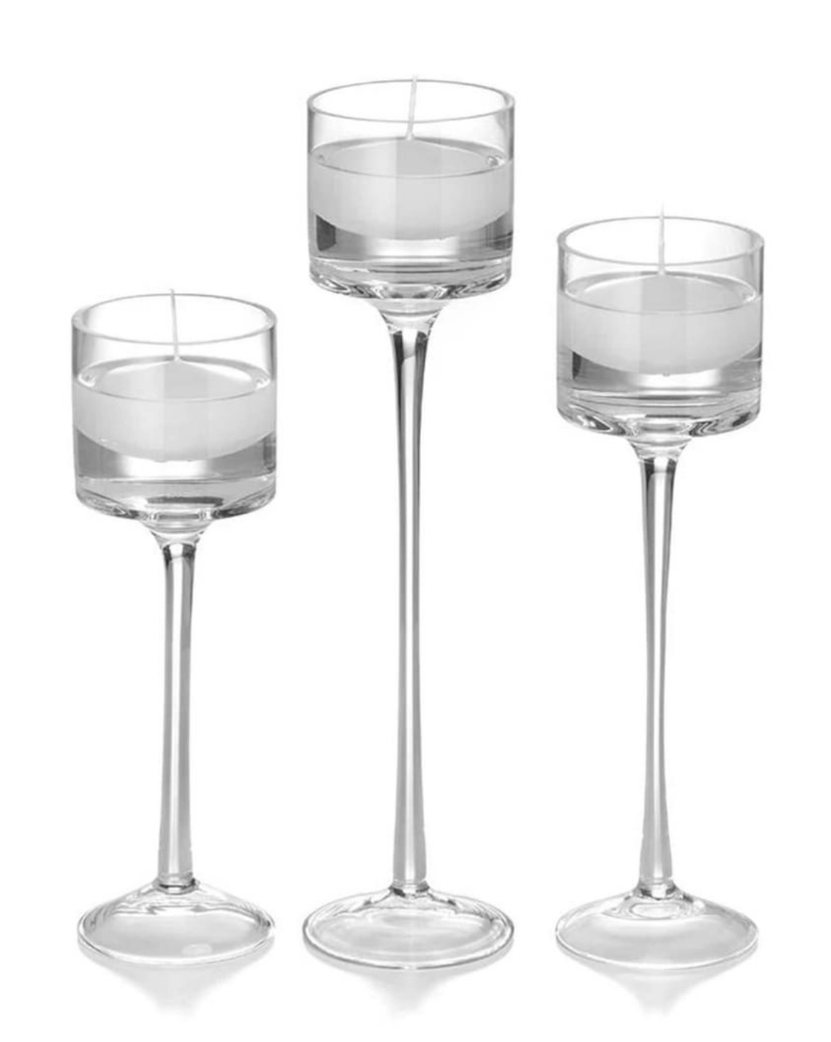 Stemmed Floating Candle Holders
